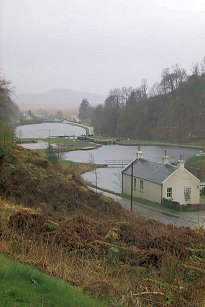 Picture of a view over the Crinan Canal
