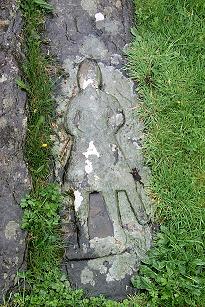 Picture of a graveslab showing a highland warrior