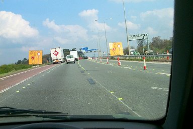 Picture of roadworks on the motorway