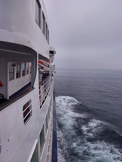 Picture of the ferry on the way