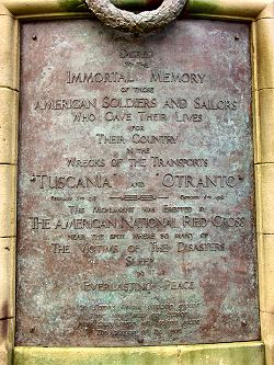 Picture of the plaque on the monument