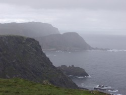 Picture of cliffs in the rain