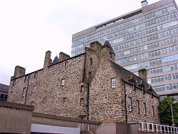 Picture of Provost Skene's House under the office block