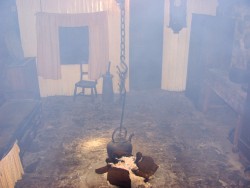 Picture of the inside of a blackhouse