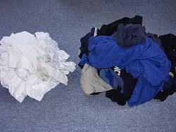 Picture of two piles of laundry