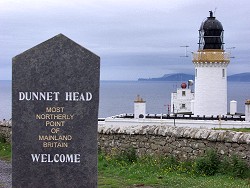 Picture of the sign at Dunnet Head