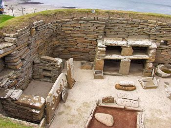 Picture of one of the houses at Skara Brae